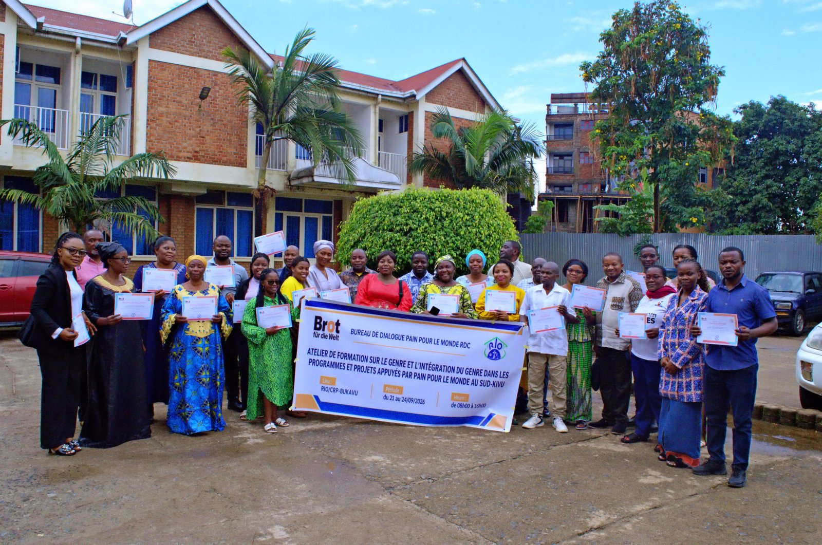 Photo de participation : Intégration du genre dans les projets au Sud-Kivu : Le RIO/CRP au cœur de l'atelier du Bureau de Dialogue de Pain pour le Monde